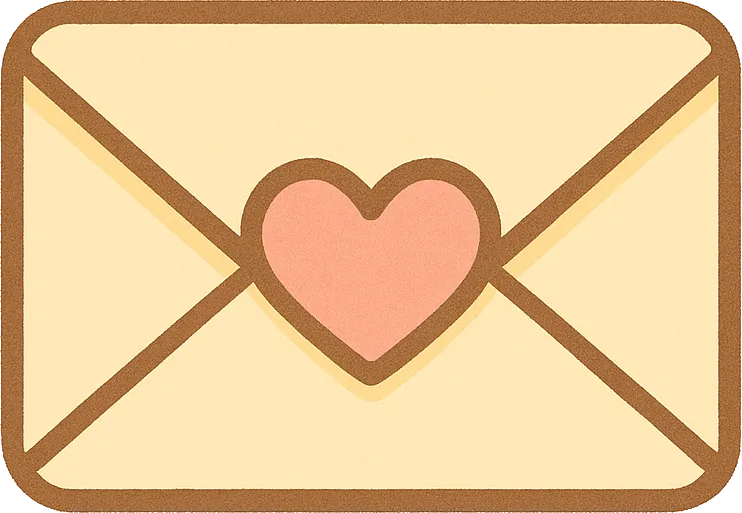 Icône lettre d'amour